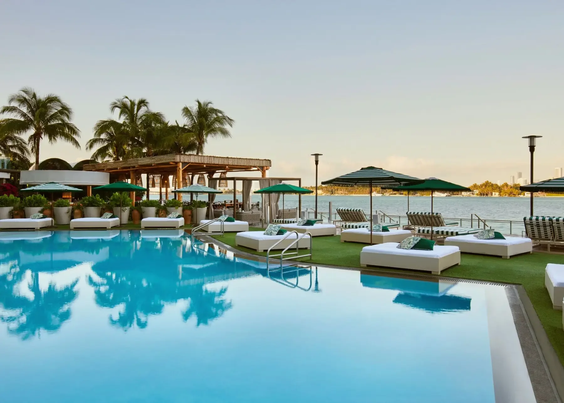 Mondrian South Beach waterfront pool deck, the venue for Miami Swim Week